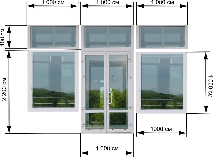 Стандартни размери на остъкляването на входната врата към офиса