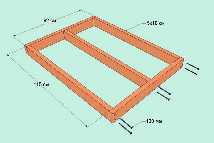 За основата на дървен под ще ви трябват решетки 100 × 100 мм