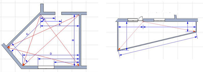 Схема за изчисляване на площта на помещенията със сложна конфигурация
